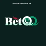 BetQQ online gaming platform logo featuring a green and white design with a crescent moon and star symbol on a dark background.